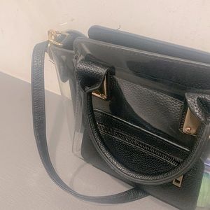 Clear black mini bag